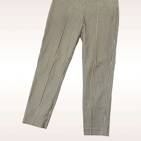 Theory ‘Alettah’ Slim Leg Side-Zip Pants in Ainsley Check in “Carob/Gobi Multi” - Picture 9 of 16